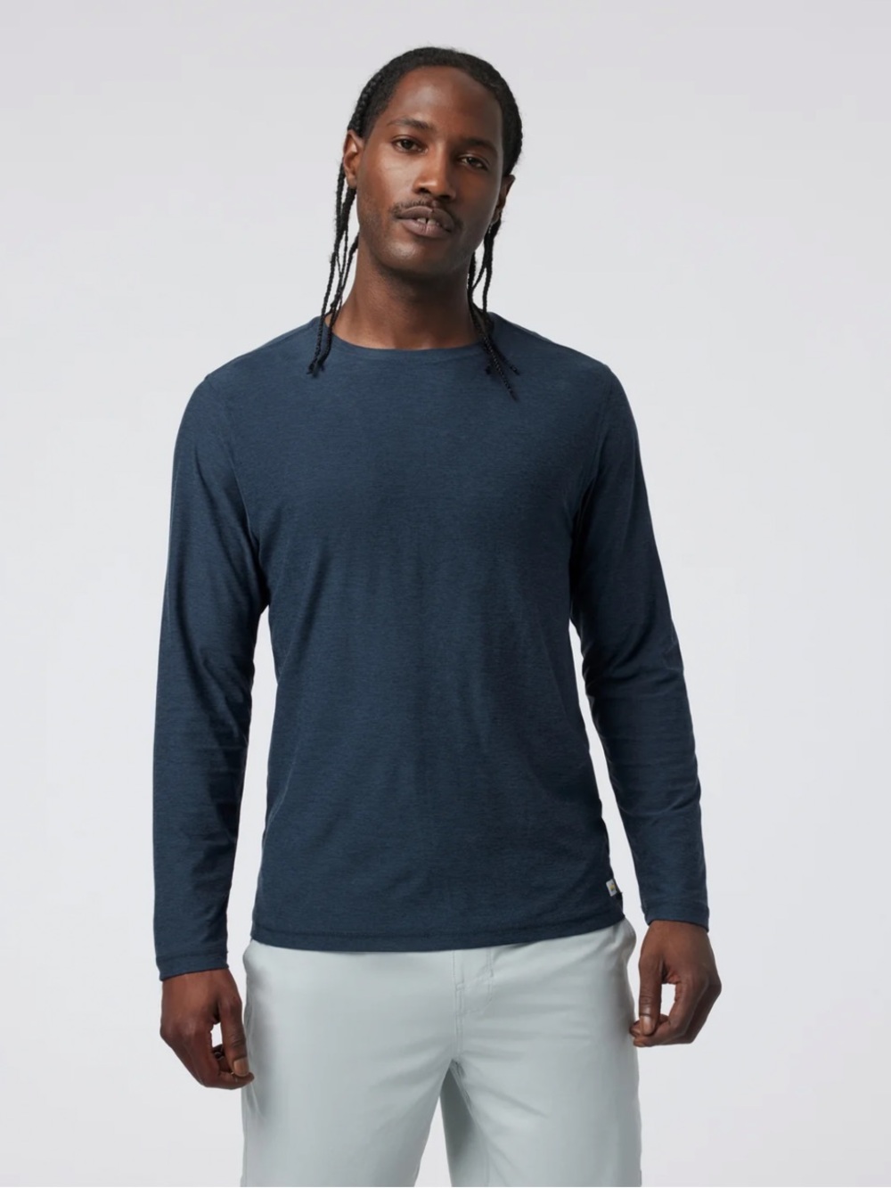 Vuori Men’s XL Long Sleeve Strato Tech Tee Navy Heather V178